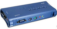 4-Port PS/2 KVM Switch Kit w/Audio  tk-408k trendnet