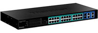 Tpe-224ws 24-Port 10/100Mbps Web Smart PoE Switch with 4 Gigabit Ports and 2 SFP Slots (170W) trendnet