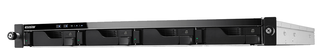 AS6204RD, 4 bay NAS, Rackmount 1U, Dual PSUs, UK 4GB DDR3L