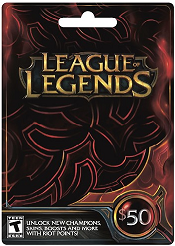 $50 League of Legends Game Card [NA Server]