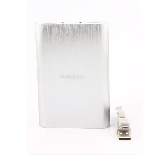 Remax Power Bank - 10600 mAh - Metalic Body - Brushed Silver