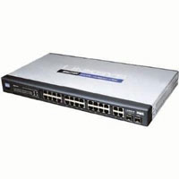 24-port 10/100 + 4-Port Gigabit Switch - SRW224G4