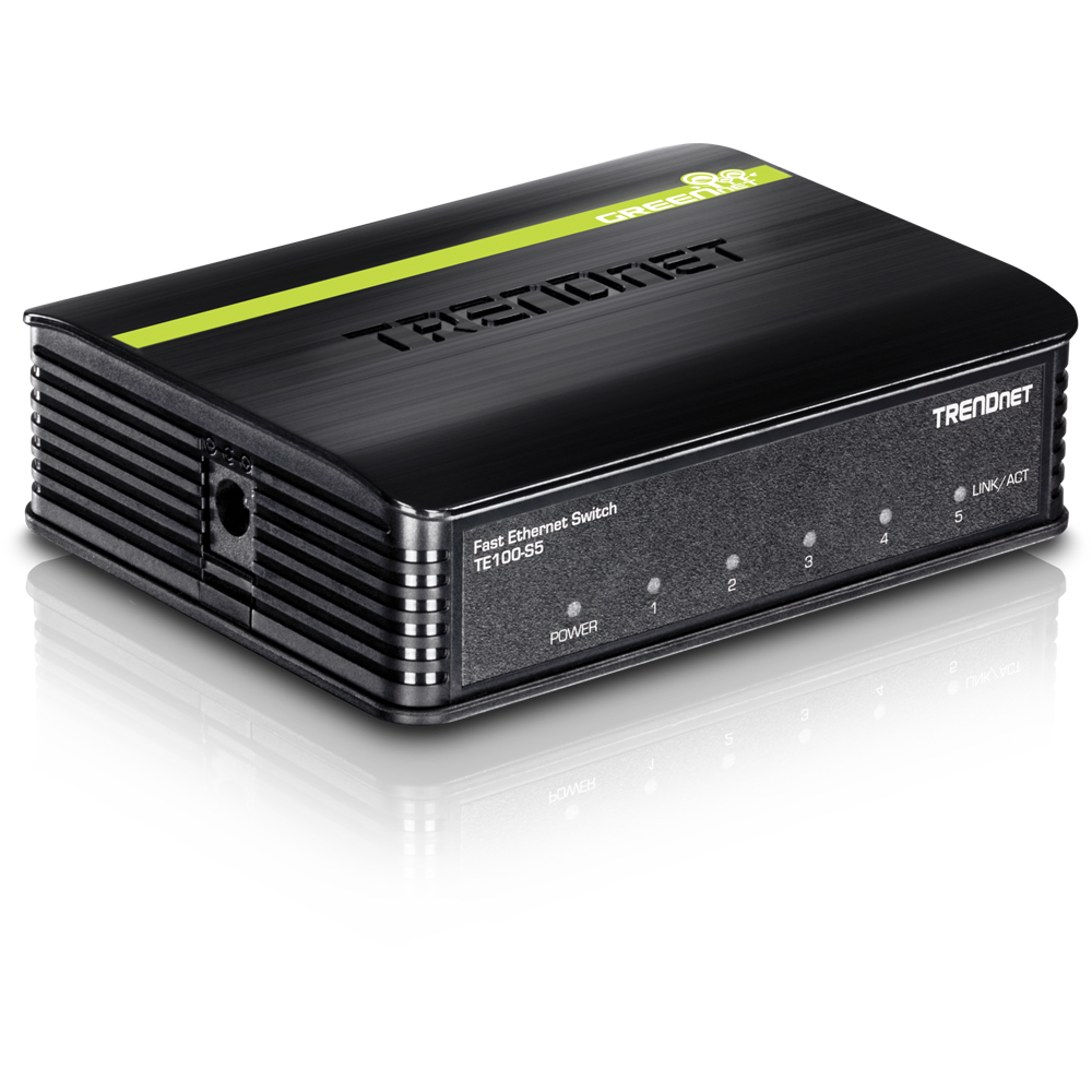 TRENDNET TE100-S5 5-Port 10/100 Mbps GREENnet Switch  (Version v3.2R)