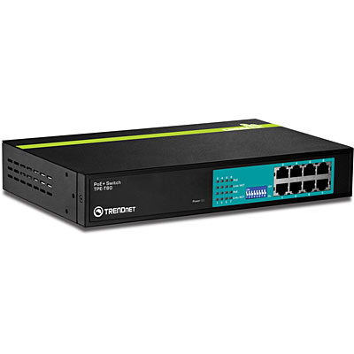 TPE-T80 8-Port 30 Watt 10/100Mbps PoE+  trendnet Switch 