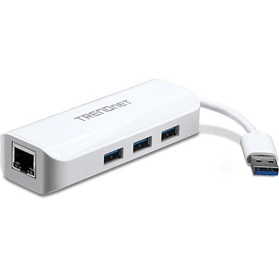 TRENDnet USB 3.0 to Gigabit Adapter + USB Hub - TU3-ETGH3